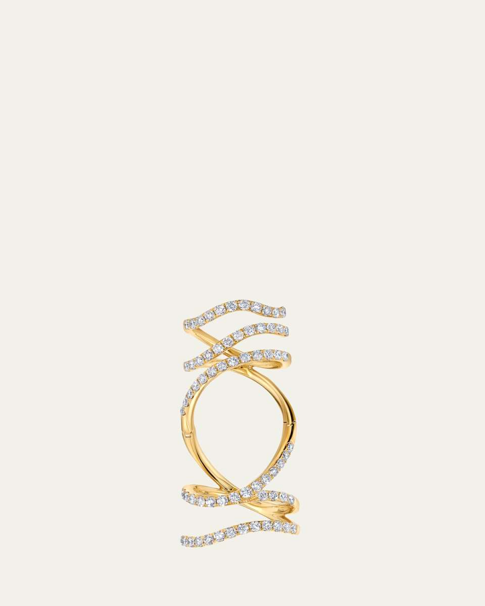 18K Yellow Gold Rio Diamond Mega Swirl Ring
